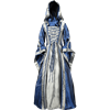 Hooded Renaissance Sorceress Dress - Royal Blue