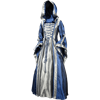 Hooded Renaissance Sorceress Dress - Royal Blue