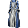 Hooded Renaissance Sorceress Dress - Royal Blue