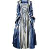 Hooded Renaissance Sorceress Dress - Royal Blue