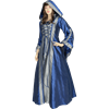 Hooded Renaissance Sorceress Dress - Royal Blue