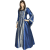 Hooded Renaissance Sorceress Dress - Royal Blue