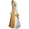 Hooded Renaissance Sorceress Dress - White