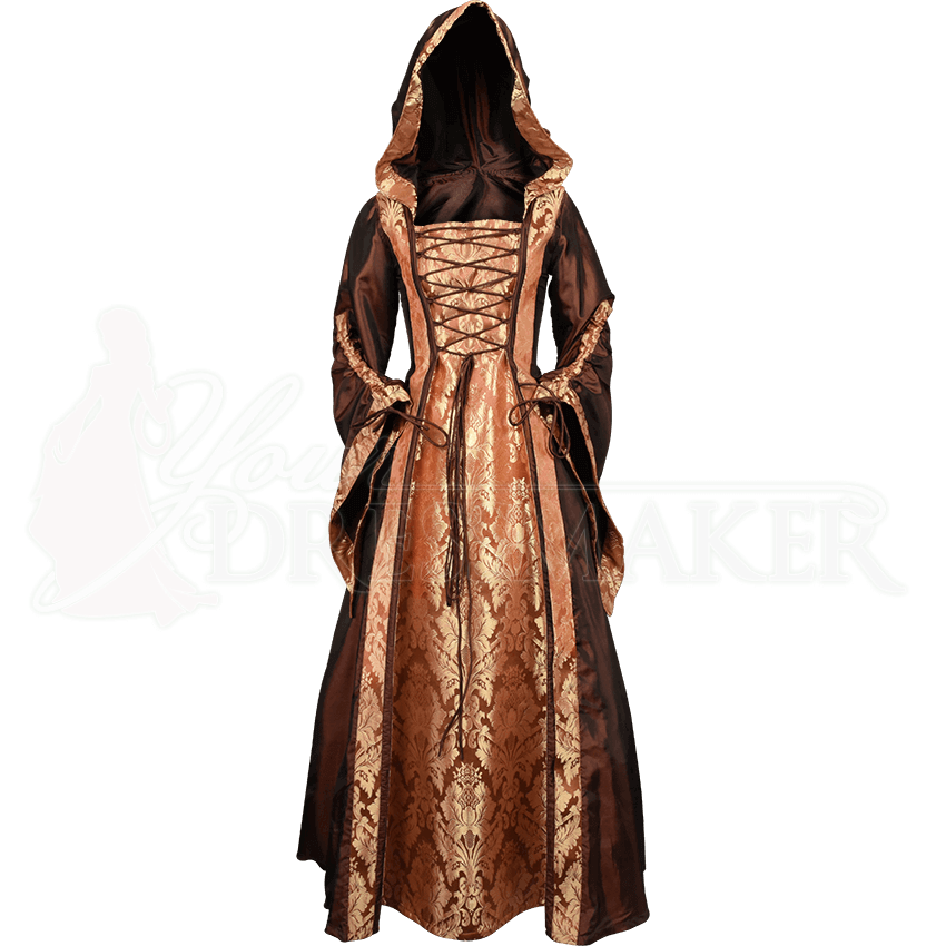 Alluring Damsel Dress with Hood - Copper - MCI-625 by Medieval and ...