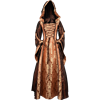 Alluring Damsel Dress with Hood - Copper