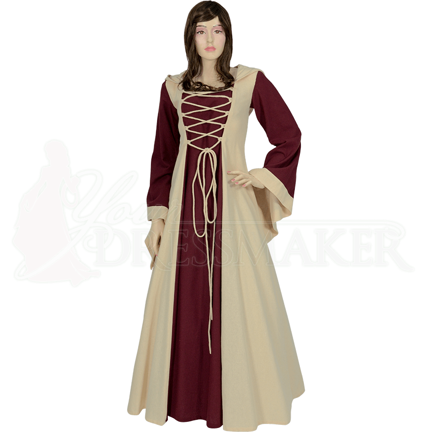 Hooded Medieval Maiden Dress - MCI-627 by Medieval and Renaissance ...