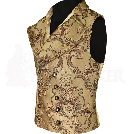 Gentlemens Brown Brocade Vest Mci 609 By Medieval And Renaissance