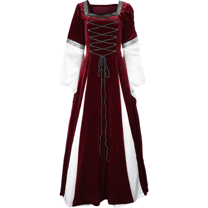 Burgundy Fair Maidens Gown