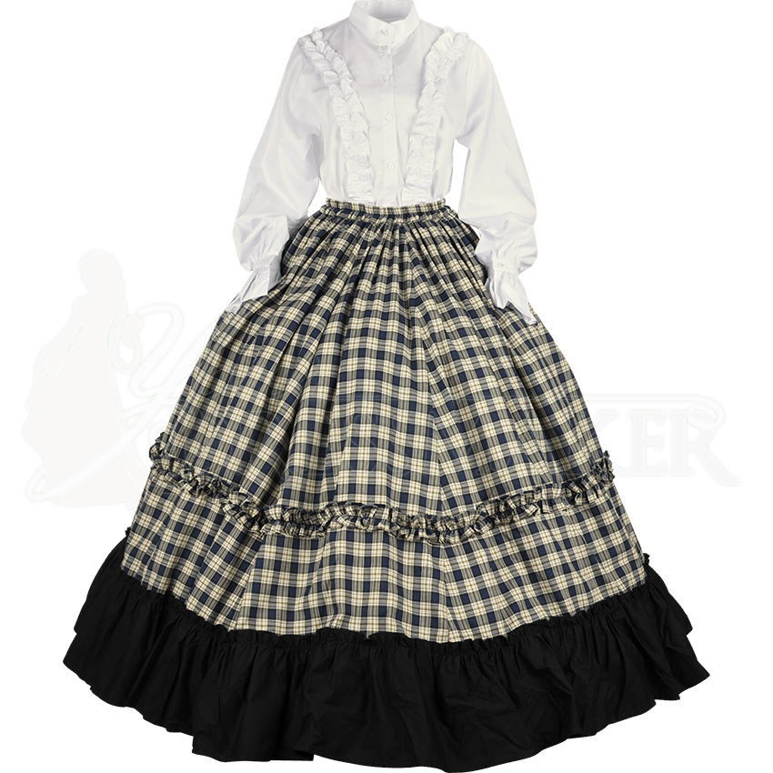 Plaid Civil War Skirt MCI768 by Medieval and Renaissance Clothing