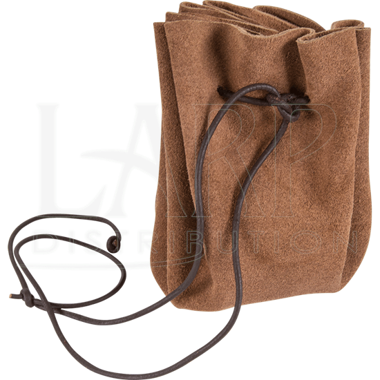 drawstring leather bag