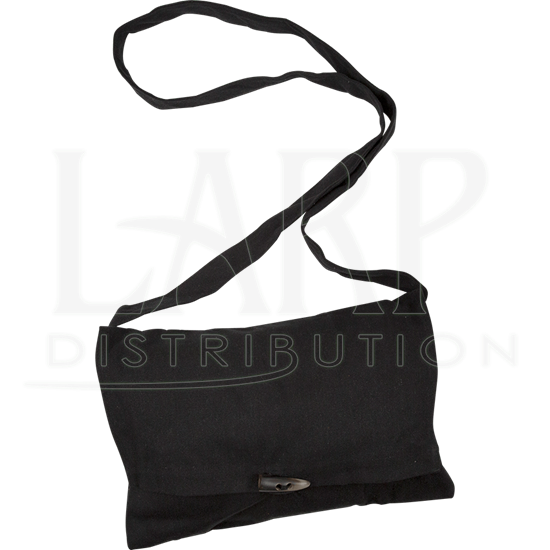 black canvas shoulder bag